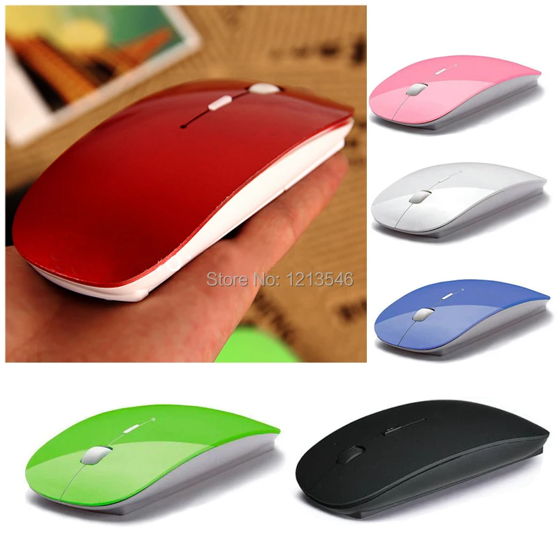 

New USB Optical Wireless Mouse 2.4G Receiver Super Slim Mouse Cordless Computer PC Laptop Desktop 6 Colors
