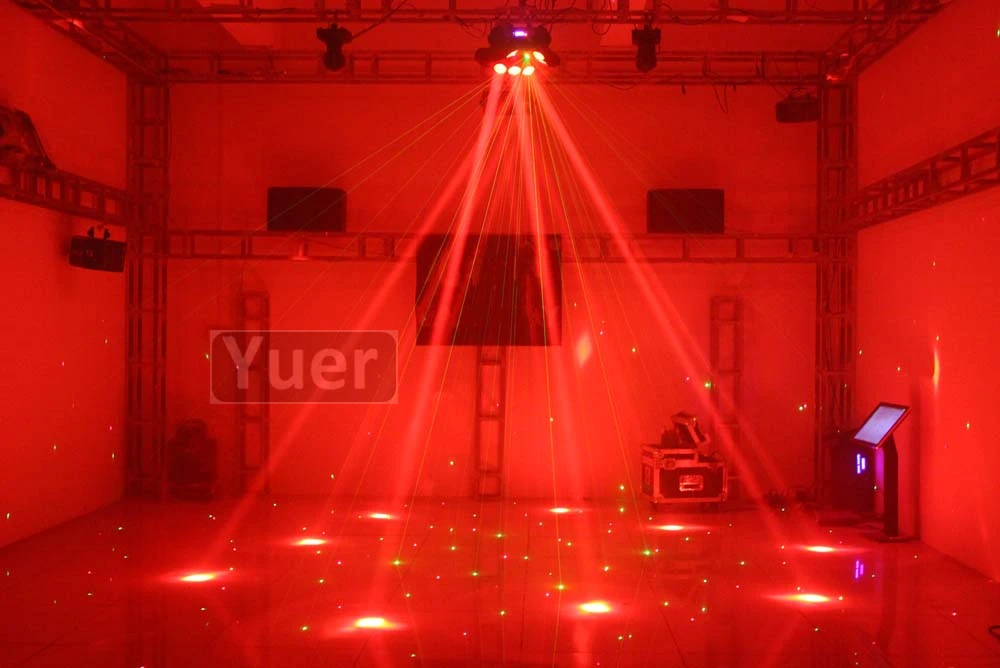 140 Вт светодиодный 3 в 1 светильник с подвижной головкой паук мини лазерный для