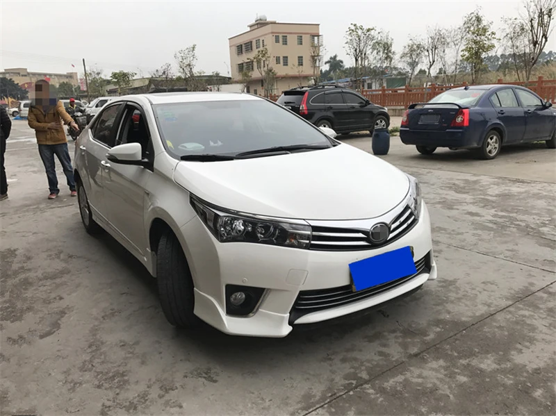 2 шт для Toyota corolla бампер губы год PP пластиковый комплект кузова бампер губы спойлер Спорт