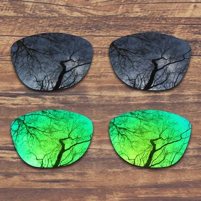 ToughAsNails поляризованные Сменные линзы для солнцезащитных очков Оукли Frogskins-несколько вариантов - Цвет линз: Black and Green