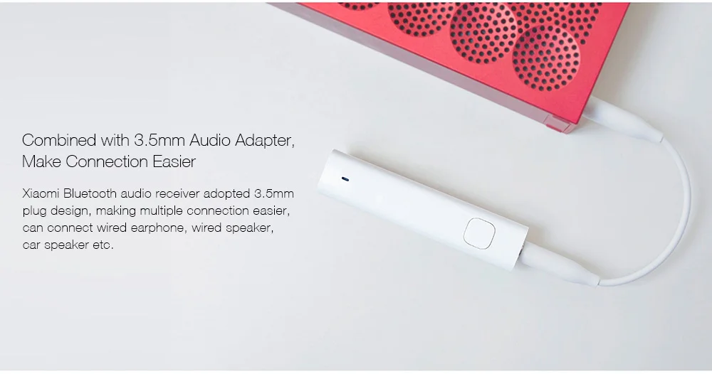 Xiaomi Bluetooth 4,2 приемник беспроводной адаптер 3,5 мм разъем AUX аудио музыка автомобильный динамик