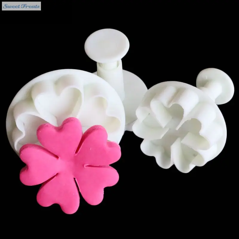 Подсластители 3 шт./компл. сердце в форме цветка для пирожных помадки резак