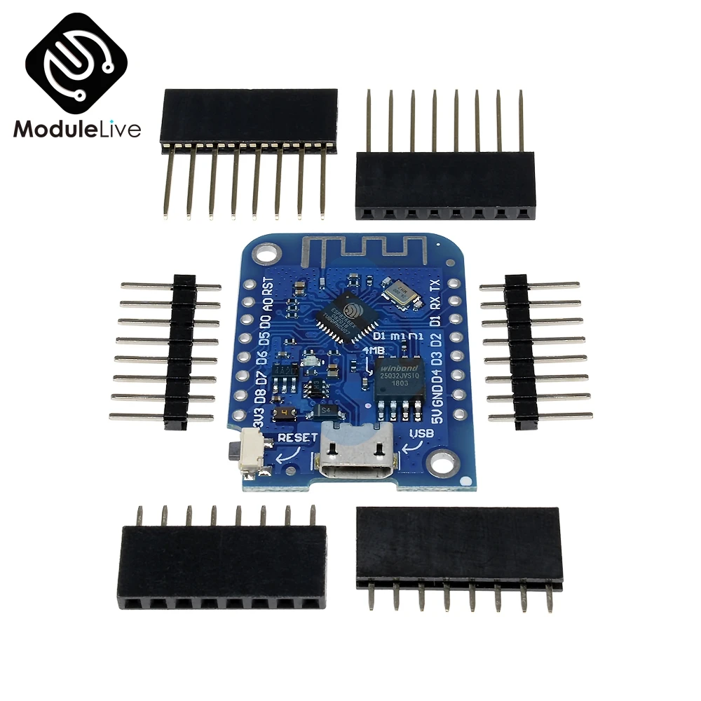 Макетная плата Wemos D1 Mini V3.0.0 на основе ESP8266 CH340 CH340G 4 Мб для Arduino V2 Micro Internet of