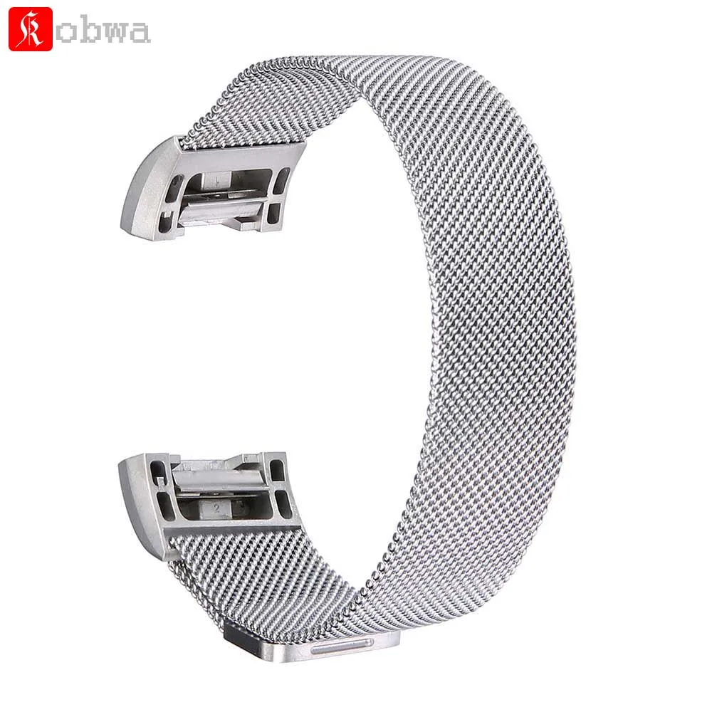Ремешок для часов браслета FitBit Charge 2 Миланская Петля из нержавеющей стали Сменные