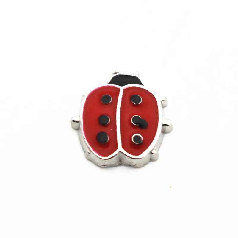 

Hot Sale 20pcs/lot Enamel Beetle Silver Gold Floating Charms For Living Glass Floating Lockets Necklace Bracelet DIY Jewelry