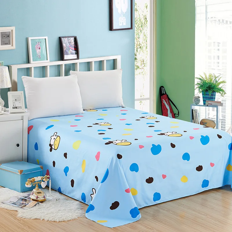 Ropa de cama sabanas Матовая Простыня, простыня для постельного белья, простыня из чесаного хлопка, простыня, постельное белье для King queen size - Цвет: Bed sheet-16