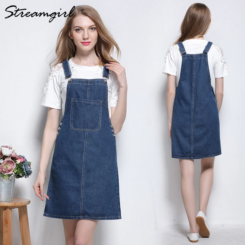 Streamgirl, женская джинсовая юбка на лямках размера плюс, летние короткие юбки с карманами, женская джинсовая юбка, мини джинсовая юбка на лямках для женщин, Jupe Femme