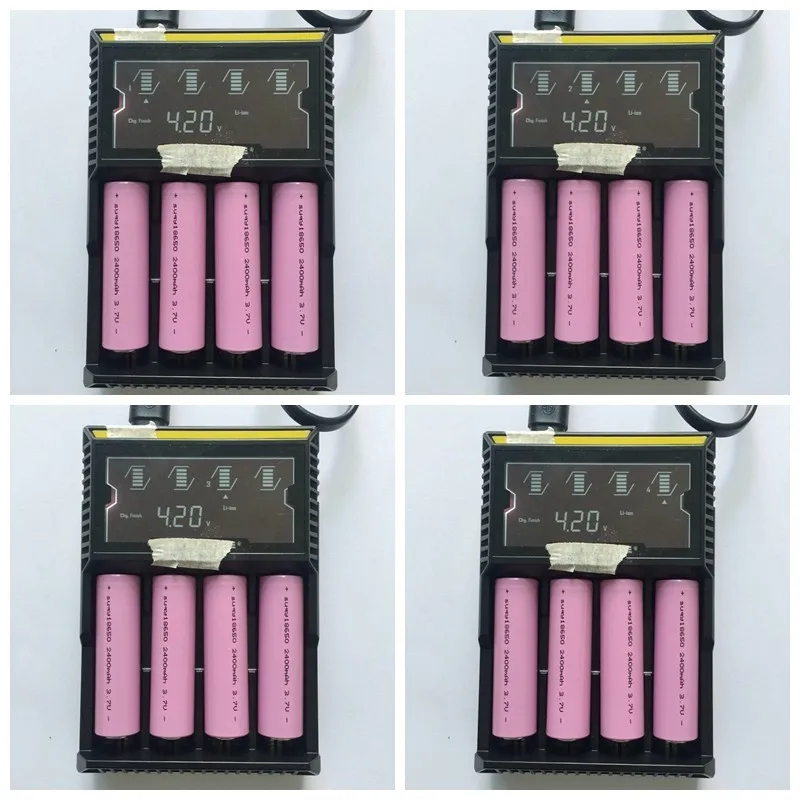 Suqy 12/18/20/24/30/36/40 шт. акумуляторная батарея Recargable 3,7 v 18650 2400mah для Led Фонарь игрушки не печатной платы