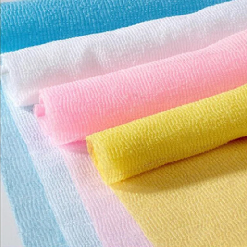 Solid Color Nylon Mesh Bath Shower Body Washing Scrubbing Towel Cloth Face Wash Cleaning Tool | Дом и сад