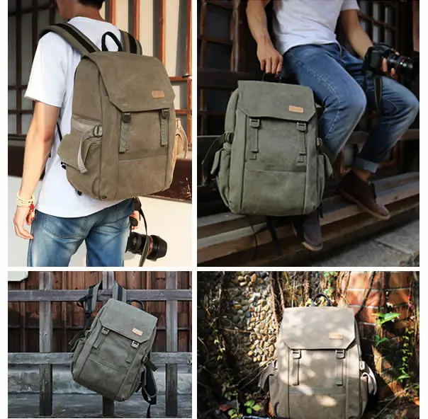 Винтаж Холст DSLR SLR Камера рюкзак термосумку Водонепроницаемый daypack|daypack|daypack backpack |