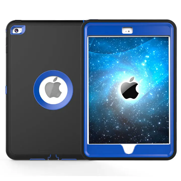 Navy Blue Для iPad Mini 1/2/3 retina дети Безопасный бронированный противоударный чехол Heavy Duty силиконовый Жесткий Чехол Smart Cover с Авто Режим сна/Пробуждение - Цвет: Navy Blue