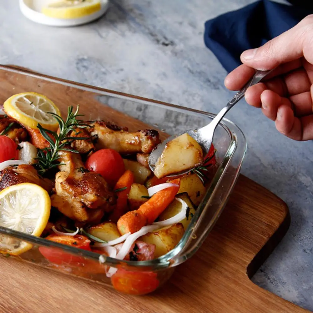 Прямоугольный стол с закаленным стеклом противень для выпечки