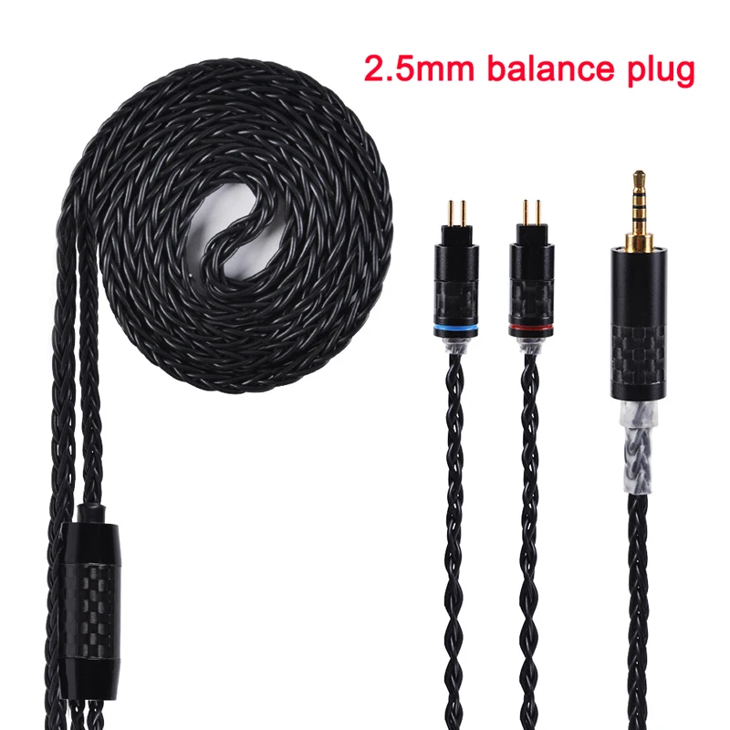 2.5mm 2 pin DIY 8 акций 23 ядер 0,78 мм 2 Pin кабель для Уэстон TFZ W4r Um3x для плотным верхним ворсом KZ ZS10 AS10 наушники 3,5 мм 2,5 мм 4,4 мм баланс для sony - Цвет: 2.5mm 2 pin