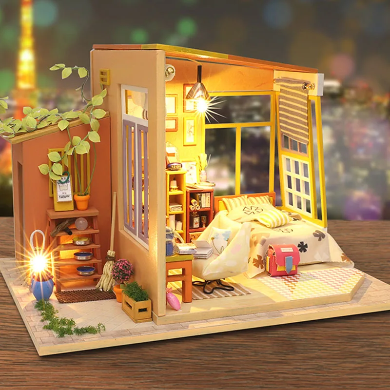 S03A Cutebee Каса кукольный дом мебель миниатюрный кукольный домик DIY миниатюрный дом комната коробка театр игрушки для детей Каса кукольный домик S03B - Цвет: S03A