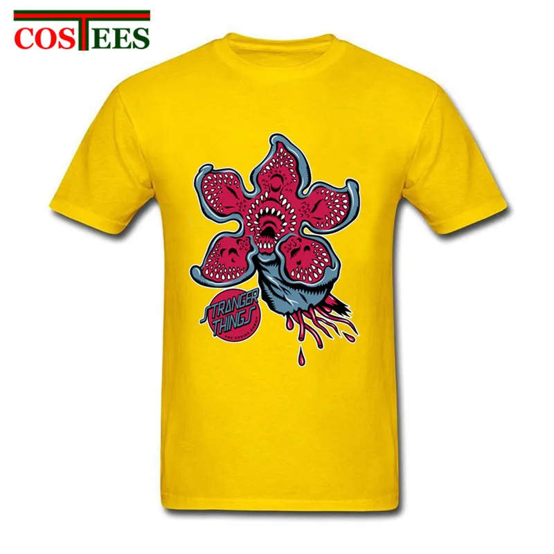 Новое прибытие странные вещи Chompe Монстр Значок Футболка мужская повседневная