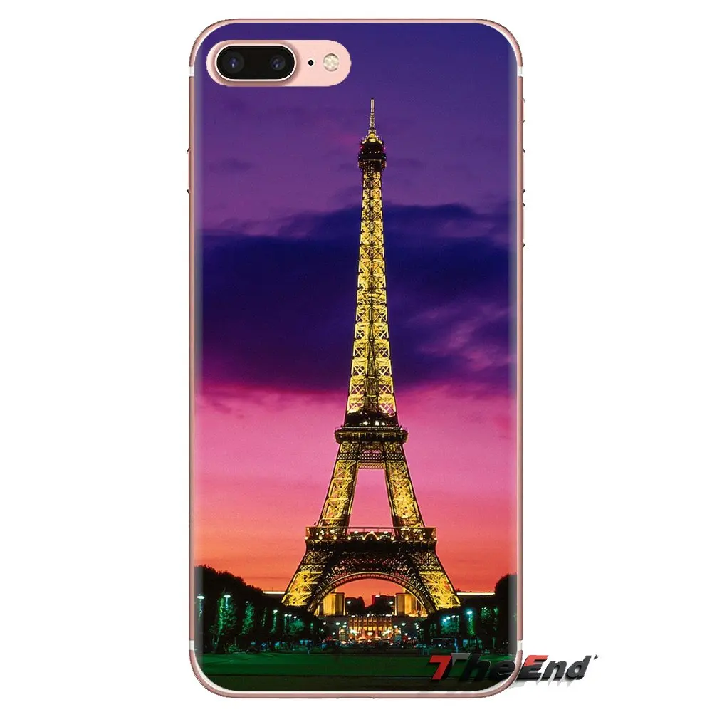 Transparent Soft Cases For Samsung Galaxy J1 J2 J3 J4 J5 J6 J7 J8 Plus 2018 Prime 2015 2016 2017 paris france eiffel tower Night |