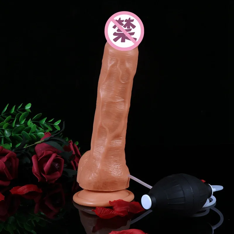 Simulation Ejaculating Dildo Spray Water Realilstic Soft Suction Cup Artificial Penis Dildos For adult Sex Toys | Красота и здоровье
