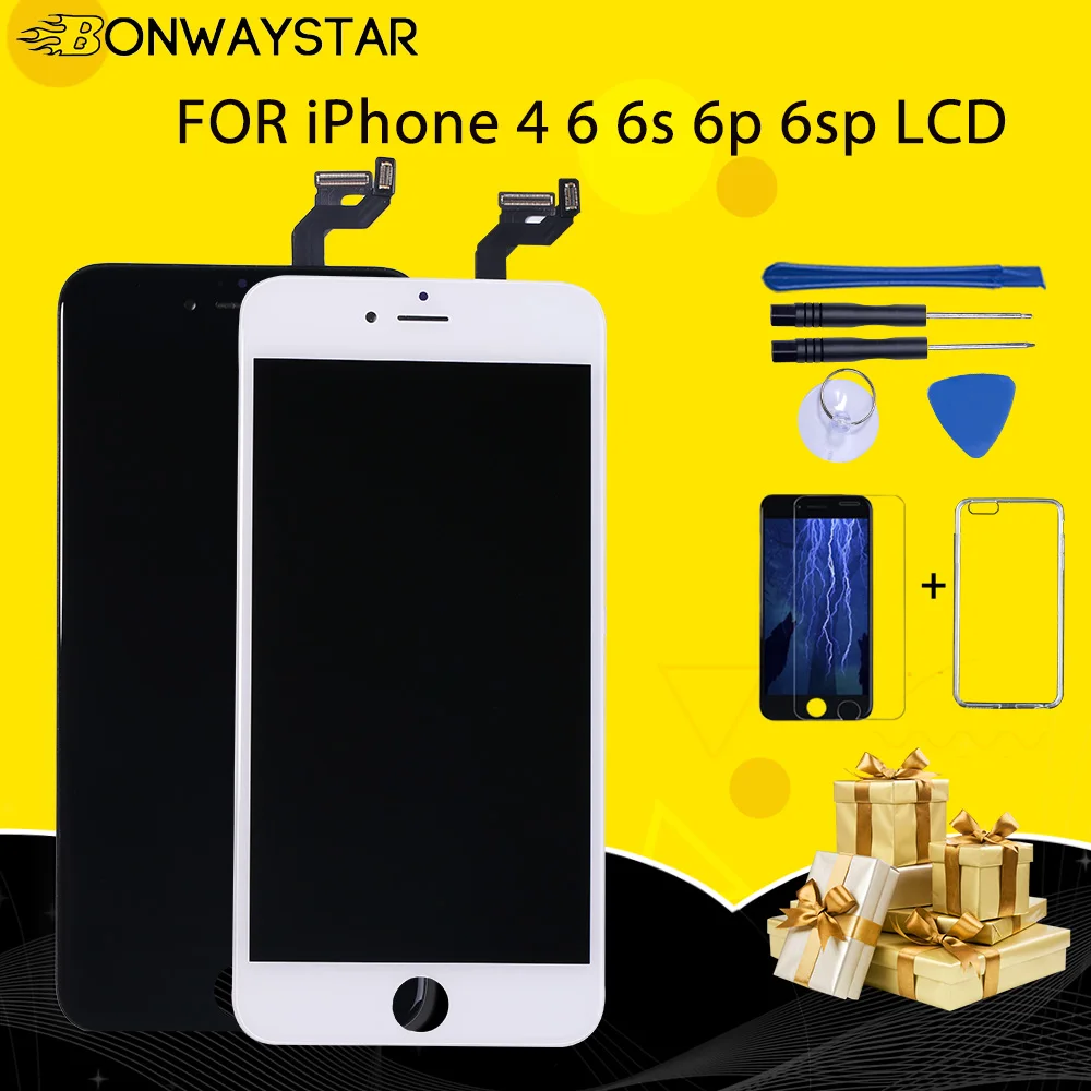 ЖК дисплей для iPhone 6 6G 6P 6plus 6S 6SP с 3D сенсорным экраном дигитайзер в сборе сенсорный