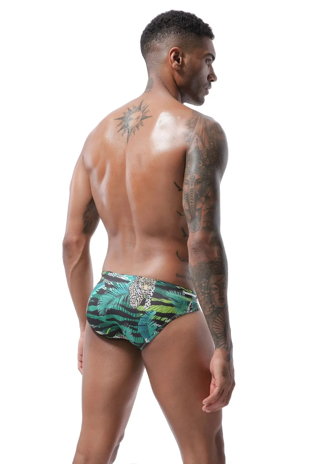 Leopard sexy swimwear men briefs trunks Mens bathing suit Briefs Swimming Swim Surfing Beach Shorts Swimsuit Bikini Sunga 109