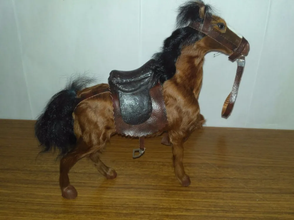 Полиэтилен и мех седло лошадь модель имитация Большой 25x23 см ремесло украшение