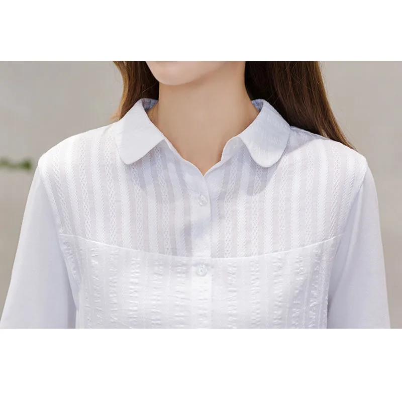 Рубашка с длинным рукавом, женские блузки, хлопковые рубашки, blusas mujer de moda, размера плюс, женская блузка, повседневные женские топы, chemise femme