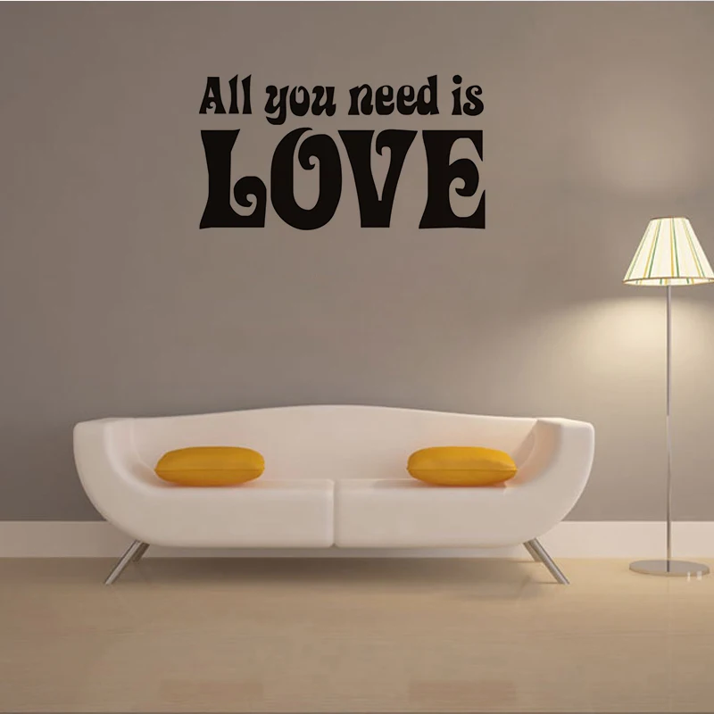 Все что вам нужно это любовь виниловые английские настенные наклейки слова
