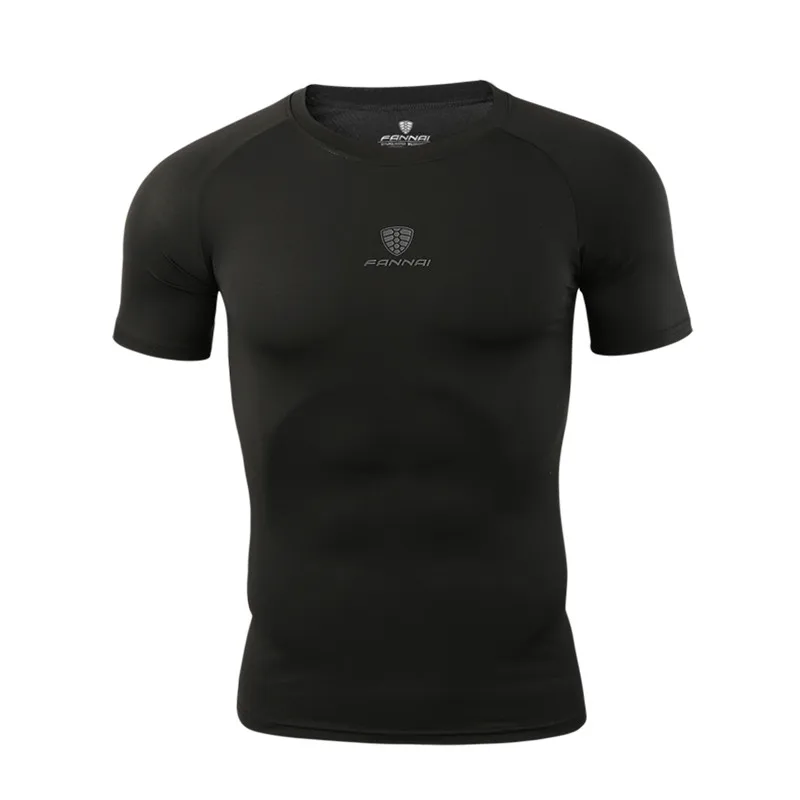 Pro Мужская футболка для фитнеса и бега дышащие футболки с коротким рукавом