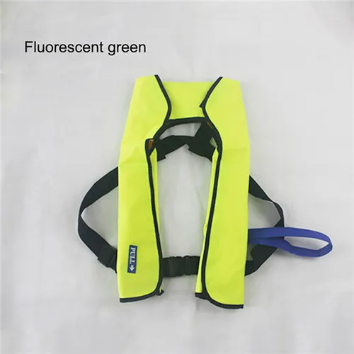 150N взрослый Макс 150 кг человек ручной надувной спасательный жилет наивысшего качества для плавания и рыбалки спасательный жилет исключается CO2 жилет для подъема - Цвет: Fluorescent green