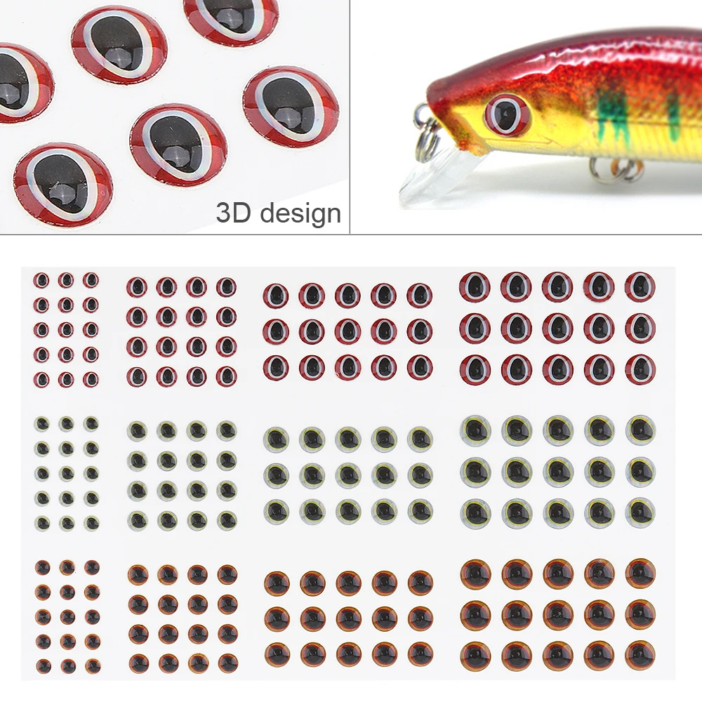 183 шт./лот 3D рыболовные глаза имитация рыболовных приманок сделай сам красные