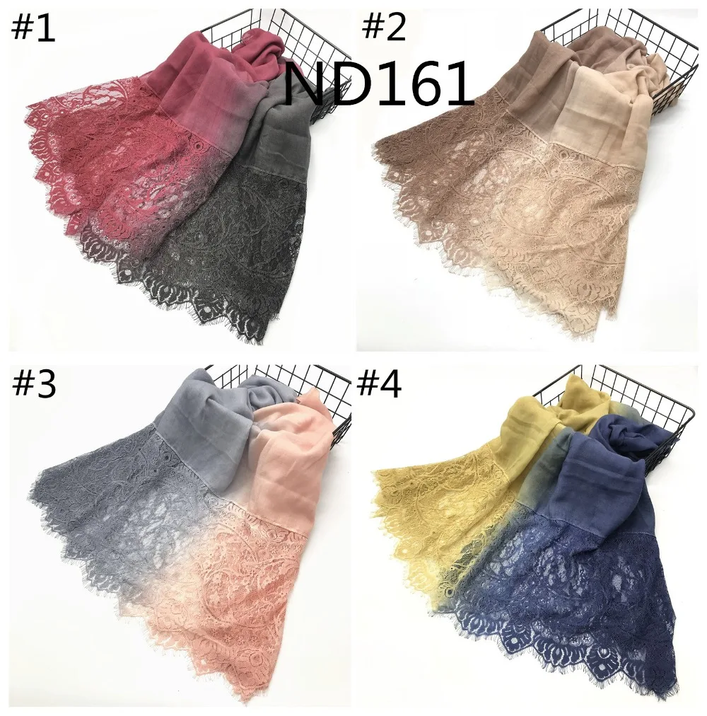 1 шт. модные большие размеры простые Роскошные вискозные кружевные двухцветные