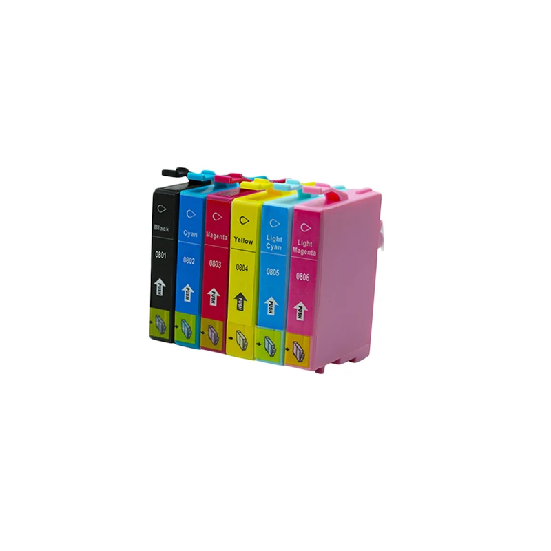 6 шт. T0801 T0806 чернильный картридж для Epson P50 PX650 PX700 PX800 PX710 PX720 PX810 PX820 R265 R285 R360 RX560 RX585|ink