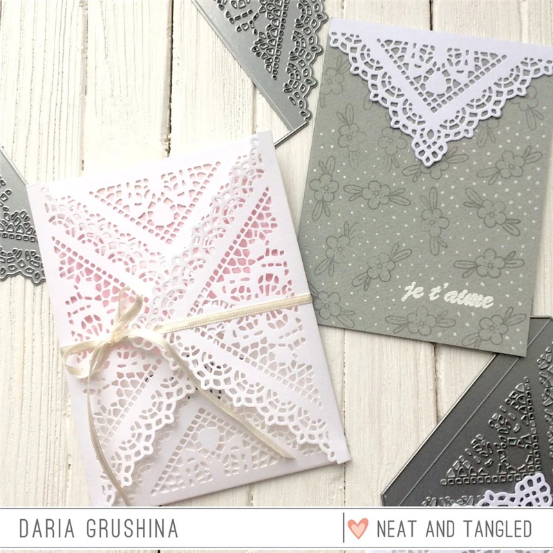 DiyArts Doily полый кружевной конверт металлические режущие трафареты для DIY