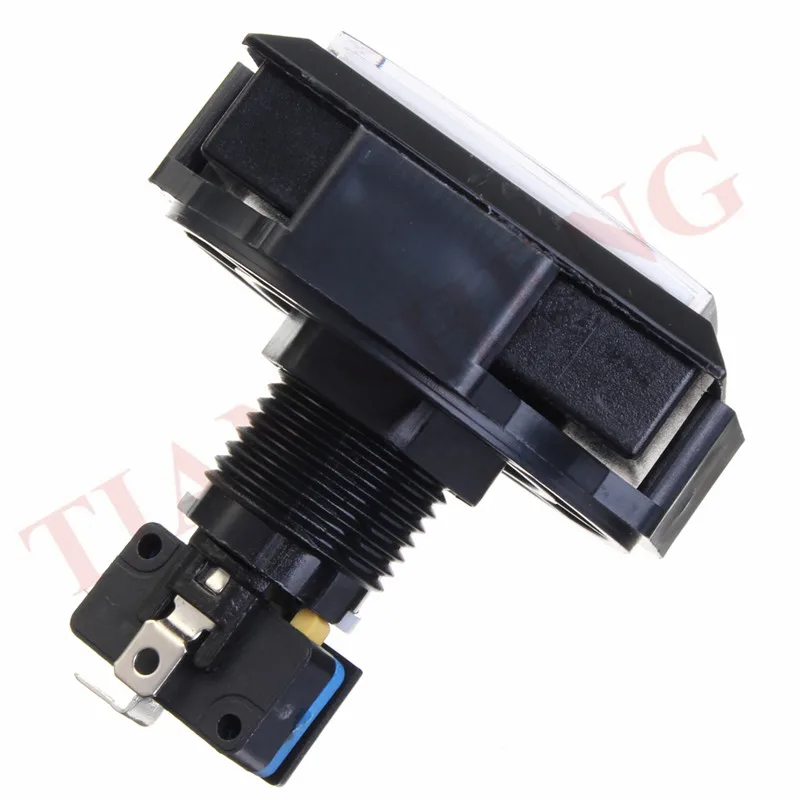 60 мм 12V Arcade Square Аркады Кнопка светодиодный светодиодной подсветкой кнопка с