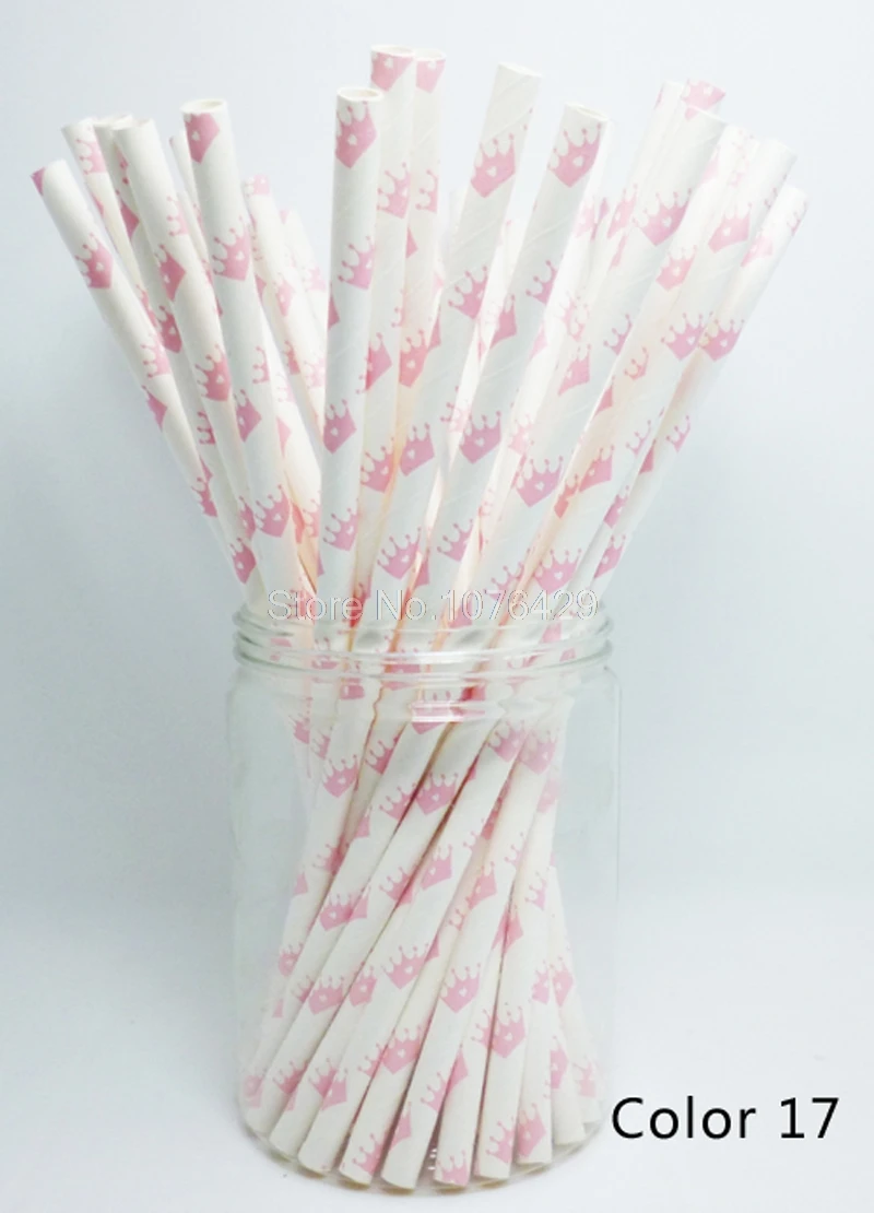 25 ⑤ упак. бумажные соломинки Креативный дизайн Питьевая Солома для свадебной