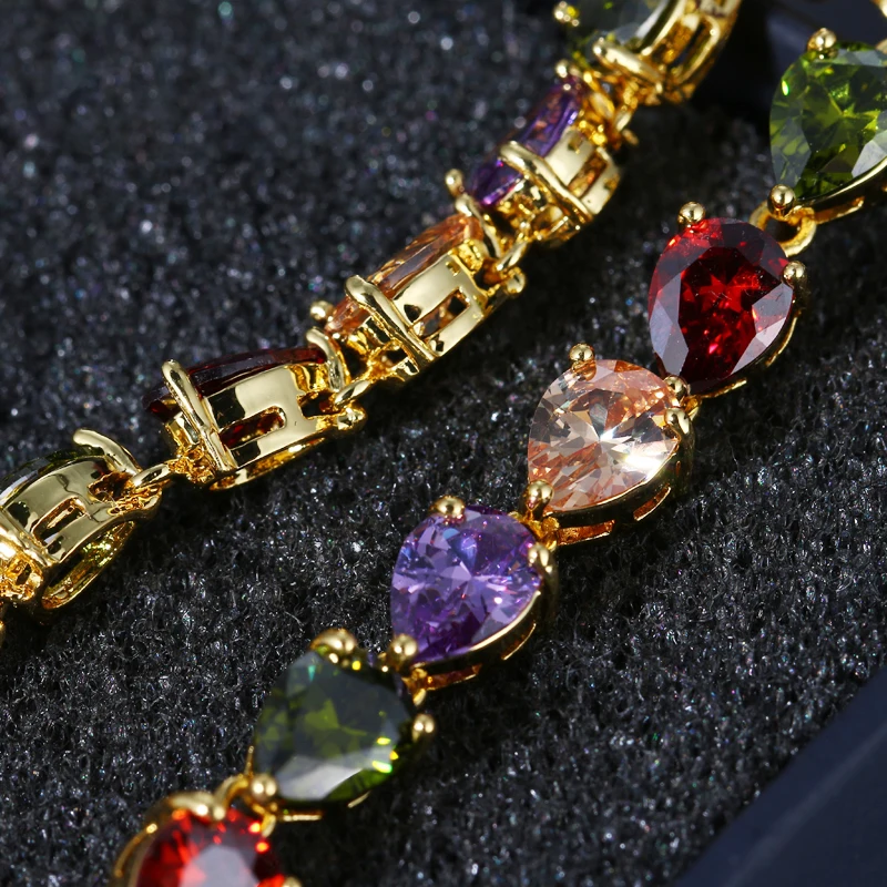GMGYQ Luxe Rose Goud Kleur Chain Link Armband voor Vrouwen Dames Shining AAA Cubic Zirkoonkristal Sieraden Women Accessories | Украшения и
