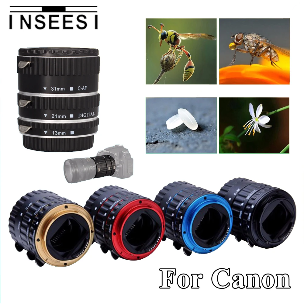 Металлическое Крепление с автофокусом Удлинительное Кольцо для объектива Canon EOS