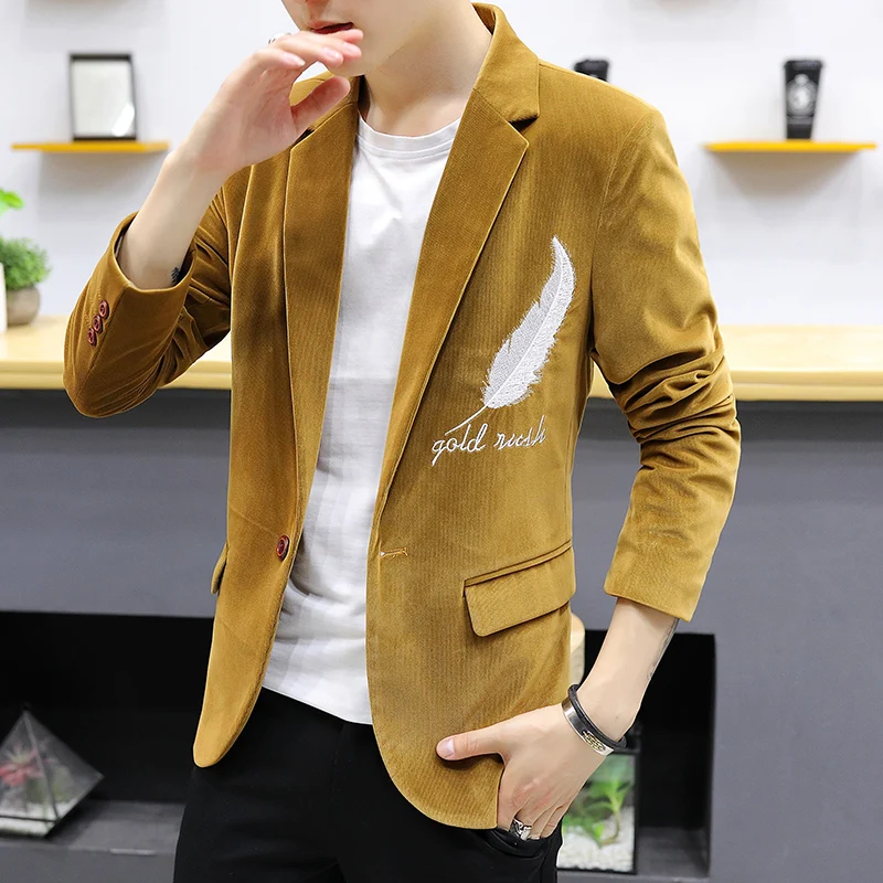 Мужской Блейзер MOOWNUC классический деловой блейзер с принтом|business casual suit|casual suitblazer