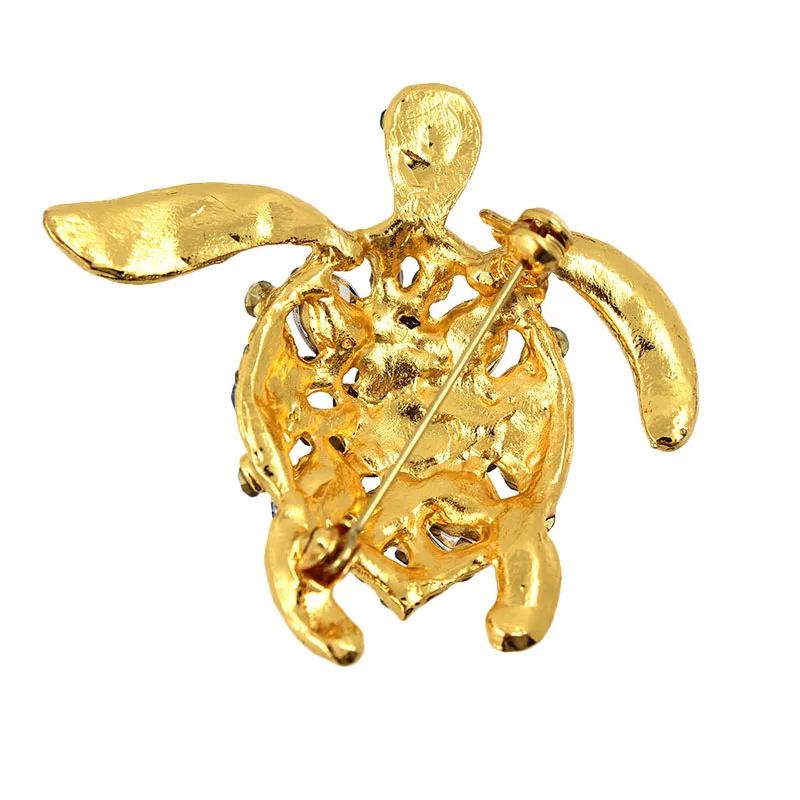 Высококачественная брошь с черепахой из горного хрусталя модная индивидуальная