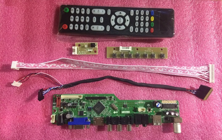 Высокое качество ТВ HDMI VGA CVBS USB LCD контроллер драйвер платы для B156XW02 V.2 BT156GW01 V4 LVDS