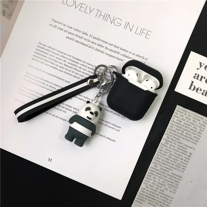 Милый мультфильм мы вся правда о медведях чехол для AirPods Bluetooth беспроводной кожухи головных телефонов коробка для Apple Air pods 2 Защитная крышка аксессуары