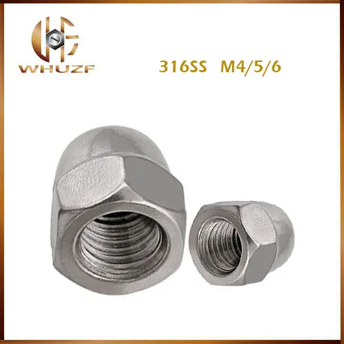 

Acorn Гайка Бесплатная доставка M6 M4 M5 316 нержавеющая сталь 316SS метрические декоративные гайки шестигранная купольная крышка Acorn гайка