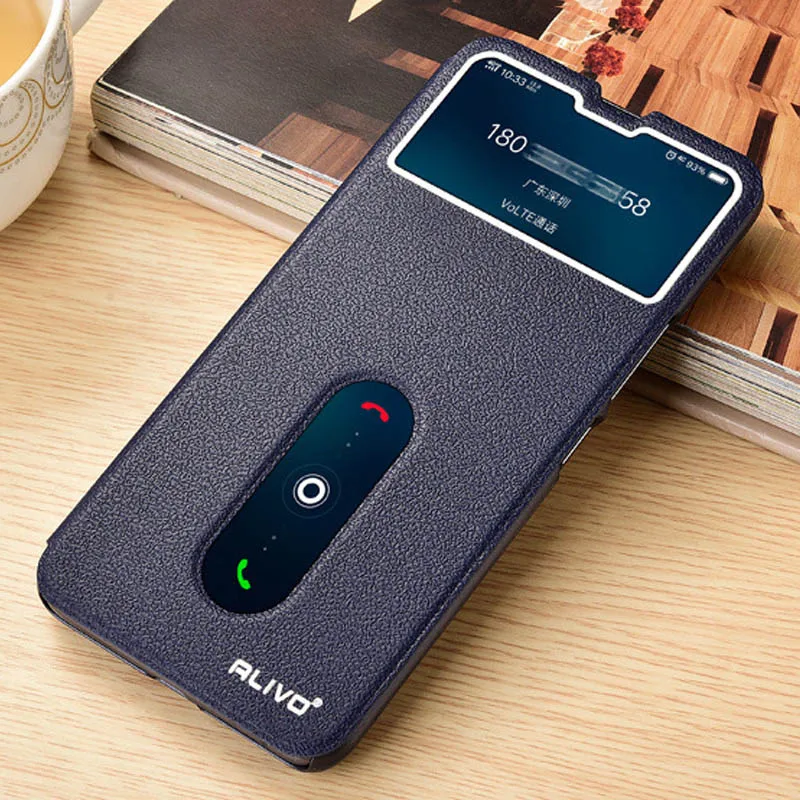 Deep blue ДЛЯ Vivo V15 Pro Кожаный чехол для просмотра окна Книга Стенд откидная крышка для Vivo V15 V15Pro V 15 Pro VivoV15 чехол жесткие чехлы для телефонов - Цвет: Deep blue