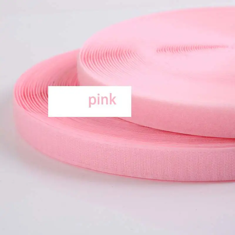 pink 20mm 2meter 2 метра пара 20 мм Красочные крюк и петля крепежная лента без клея крючки velcros шитье-на волшебном поясе липкий DIY ремесло поставки - Color: pink 20mm 2meter