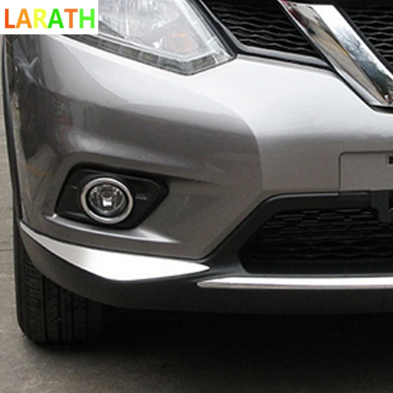 Защита углов переднего бампера для Nissan X-Trail T32 Rogue 2014 2015 2016, ABS хромированные автомобильные аксессуары, 2 шт.