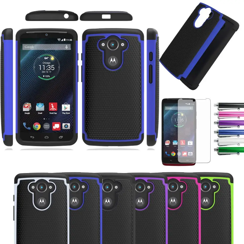 2в1 противоударный резиновый силиконовый Жесткий Чехол для Motorola Droid Turbo/Moto Max