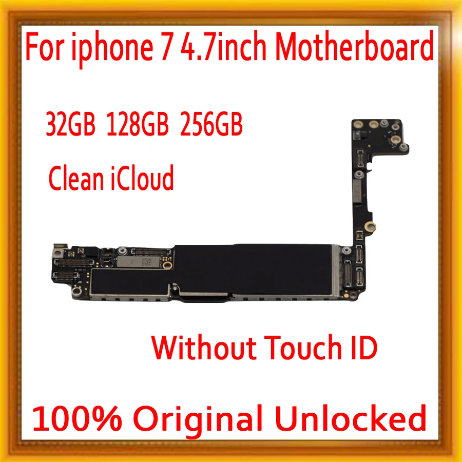 Материнская плата для iPhone 7 32 ГБ/128 ГБ/256 ГБ без Touch ID 100% оригинал разблокированная
