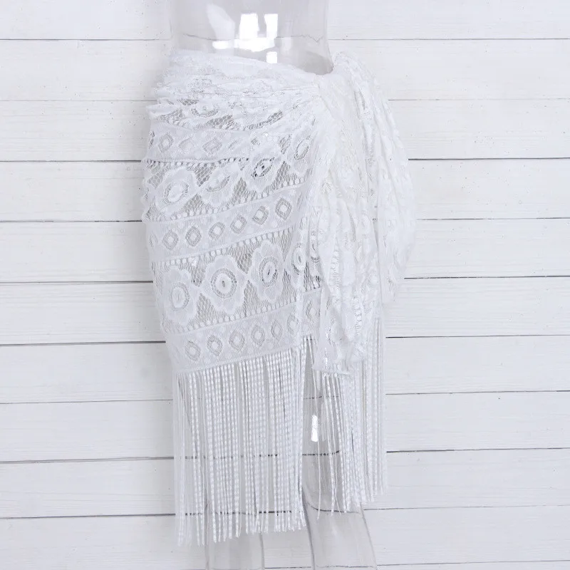 Женская кружевная пикантная одежда с кисточками пляжные Повседневные Вечерние