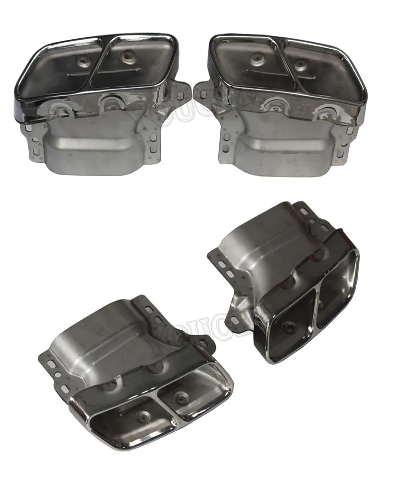 304 Нержавеющая сталь выхлопные трубы 4 розетки конец трубы для Mercedes A W176 CLA класс W117 GLA X156 с AMG посылка 2013