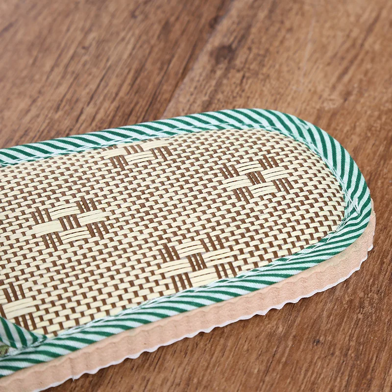 Женщины Цветочный Конопли Слайды Тапочки Дома Крытый Розовый Non Slip Sole Главная