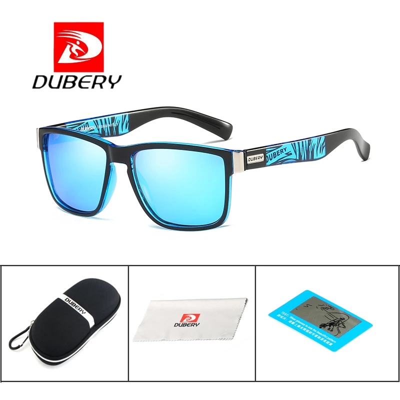 

DUBERY Spuare Mirror Summer Brand Design Polarized Sunglasses Men Driver Shades Coating Fashion Square Male Summer UV400 Oculos